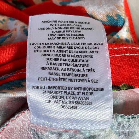 Anthro Akemi + Kin Gardenia Print Tank Asymmetrical Top Sz S - Picture 6 of 6